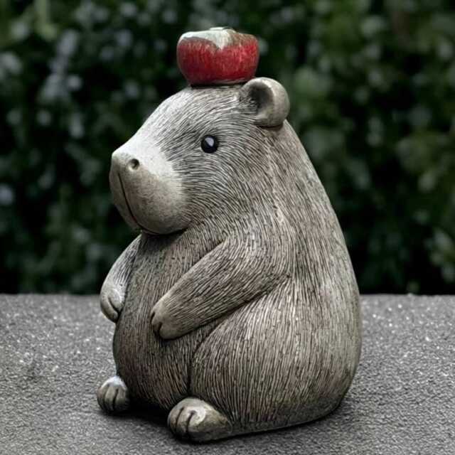 Stone Capybara Sculpture Concrete Statue Garden Animal Decoration Handmade Art Front Door Figurine Capybara Lover Gift - image 1