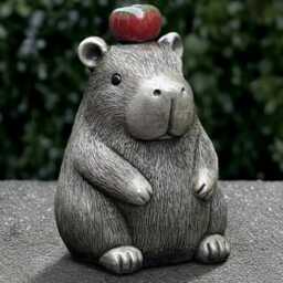 Stone Capybara Sculpture Concrete Statue Garden Animal Decoration Handmade Art Front Door Figurine Capybara Lover Gift - thumbnail 2