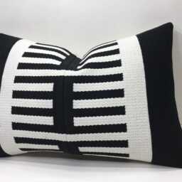 Vintage Turkish Kilim Pillow Cover, Handwoven Throw - 16x24 - thumbnail 3