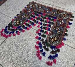 Wall Decor Afghan Tribal Wool Hanging - 4.6x4.10 Handmade Nomadic Tapestry With Colorful Tassels