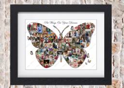 Butterfly Photo Collage Wall Art Home Decor Digital Printable - thumbnail 1