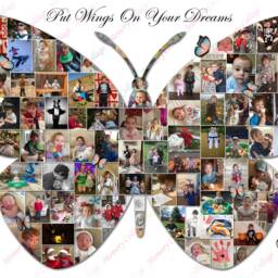 Butterfly Photo Collage Wall Art Home Decor Digital Printable - thumbnail 2