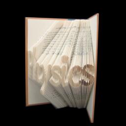 Physics - 7 Letter Folded-Book Art Science Stem Teacher Graduation Gift Physicist Origami E=Mc2 Einstein Professor - thumbnail 2