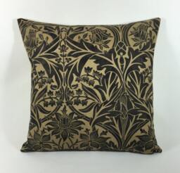 William Morris - Bluebell Black/Manilla Classic English Designer Cushion Cover Stunning Throw Pillow Home Decor - thumbnail 1