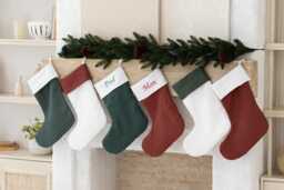 Personalized Family Christmas Stockings, 2024 Embroidered Stocking, Knitted Stockings With Name, Monogram Stocking, Holiday Decor Gift - thumbnail 1