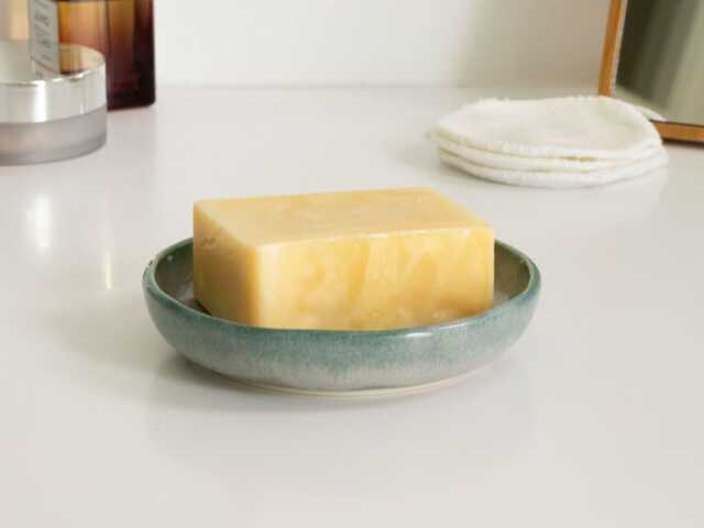 Handmade Ceramic Soap Dish Nature Inspired Glazes, Bathroom Tidy - image 1
