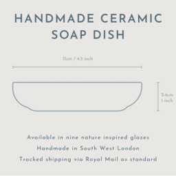 Handmade Ceramic Soap Dish Nature Inspired Glazes, Bathroom Tidy - thumbnail 4