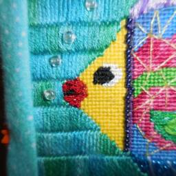 A Needlepoint Fish Wall Hanging - thumbnail 3