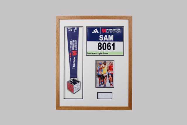 Personalised Medal Display Frame, Race Bib & Photo., Manchester Marathon 2026 - image 1
