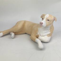 Custom Clay Staffordshire Bull Terrier Sculpture Pet Memorial Portrait - thumbnail 3