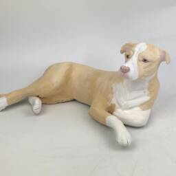 Custom Clay Staffordshire Bull Terrier Sculpture Pet Memorial Portrait - thumbnail 4