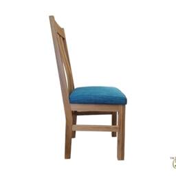 Grofurniture Solid Built Oak Dining Chair Teal Blue - thumbnail 3