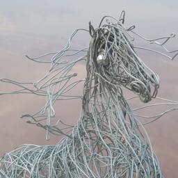 Silver Horse Decor, Sculpture, Father Gift, Figurine, Graduation Animal Lover Wire Collectibles, Art - thumbnail 2