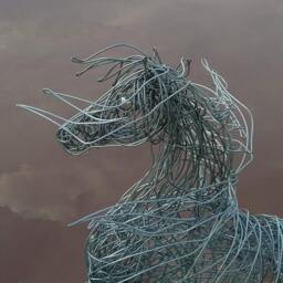 Silver Horse Decor, Sculpture, Father Gift, Figurine, Graduation Animal Lover Wire Collectibles, Art - thumbnail 4