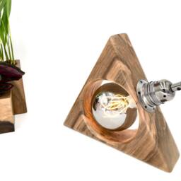 Desk Lamp, Scandinavian Wood Bedside Wooden Side Mood Light, Table Industrial Style - thumbnail 4