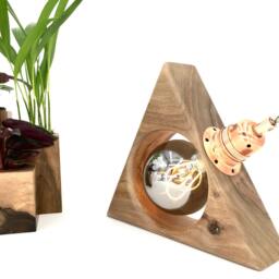 Desk Lamp, Scandinavian Wood Bedside Wooden Side Mood Light, Table Industrial Style - thumbnail 2