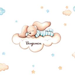 Bunny Wall Decal Nursery, Personalised Stickers. Nursery Decor, Art, Rabbit Wall Decal, Sticker, New Baby Art. Kids Room - thumbnail 2