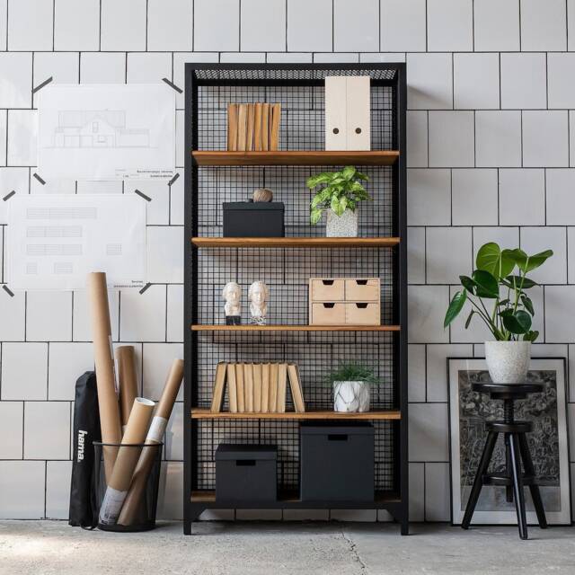 Clatri Shelf Bookcase Kitchen Black/Bookshelf Shelving Unit - image 1
