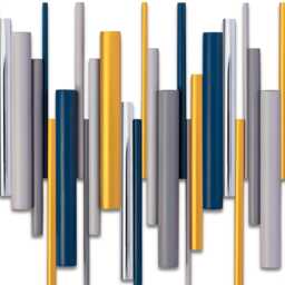 Gold & Blue Wall Art - Luxury Modern Wood Sculpture - thumbnail 4