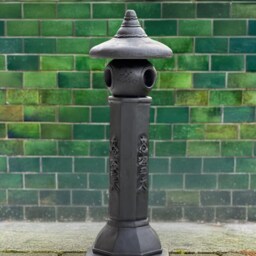 Concrete Black Pagoda Statue Stone Garden Lantern Figurine Outdoor Zen Decor Cement Yard Ornament Japanese Style Sculpture Christmas Gift - thumbnail 4
