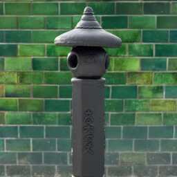 Concrete Black Pagoda Statue Stone Garden Lantern Figurine Outdoor Zen Decor Cement Yard Ornament Japanese Style Sculpture Christmas Gift - thumbnail 2