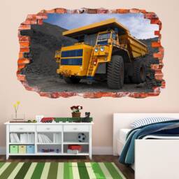 Mining Haul Dump Truck Wall Sticker Mural Decal Poster Print Art Home Office Decor Dg10 - thumbnail 1