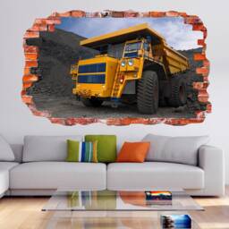 Mining Haul Dump Truck Wall Sticker Mural Decal Poster Print Art Home Office Decor Dg10 - thumbnail 2
