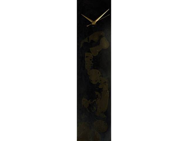 Black & Gold Wall Clock Unusual Decor, Modern Home Decor Unique Glass For , Clock, Industrial Art - image 1