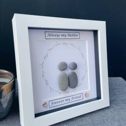 Mum Pebble Art Frame, Mother Gift, & Daughter, Birthday Gift, Gift For Mum, Personalised Frame Thank You Gifts Mum - thumbnail 3