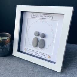 Mum Pebble Art Frame, Mother Gift, & Daughter, Birthday Gift, Gift For Mum, Personalised Frame Thank You Gifts Mum - thumbnail 2