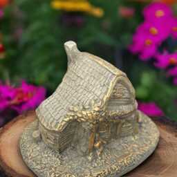 Concrete Fairy House Sculpture Stone Farm Ornament Front Door Decoration Handmade Statue House Lover Gift Yard Art Garden Decor - thumbnail 2