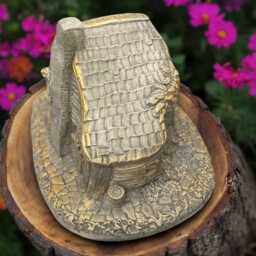 Concrete Fairy House Sculpture Stone Farm Ornament Front Door Decoration Handmade Statue House Lover Gift Yard Art Garden Decor - thumbnail 4