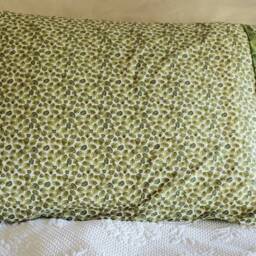 Pair New Queen Pillowcases. All Cotton. Sleep Care. Green Leaves. Hand Made. Custom Orders Accepted. Ships Free in Usa - thumbnail 2