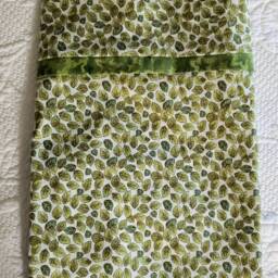 Pair New Queen Pillowcases. All Cotton. Sleep Care. Green Leaves. Hand Made. Custom Orders Accepted. Ships Free in Usa - thumbnail 4