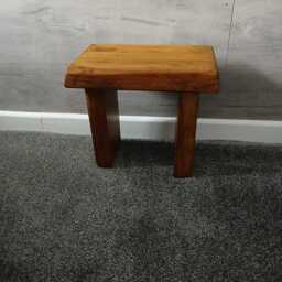 Handcrafted Rustic Wooden Step Stool Narrow Accent Table - thumbnail 4
