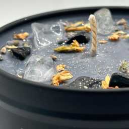 Fresh Start - Obsidian - Clear Quartz Candle Vegan Energy Clearing Ritual Renewal & Self-Love Becoming Your Best Self Christmas Gift - thumbnail 2