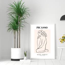 Brush Strokes Neutral Prints Flower Print Plant Wall Art Beige Decor Bedroom Set Of 3 Floral Line - thumbnail 2