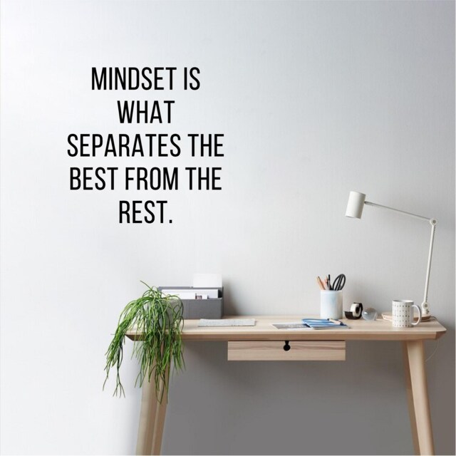 Mindset Is What Separates The Best From Rest, Motivational, Office, School, Home Wall Art, Sticker, Decal, Transfer, 5 Size's 36 Colours - image 1