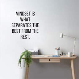 Mindset Is What Separates The Best From Rest, Motivational, Office, School, Home Wall Art, Sticker, Decal, Transfer, 5 Size's 36 Colours - thumbnail 1