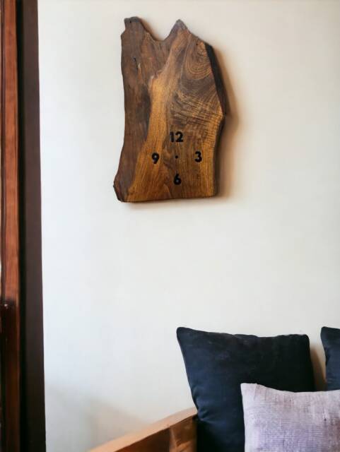 Handmade Walnut Wood Wall Clock With Options Unique & Modern Home Decor Wodygody - image 1