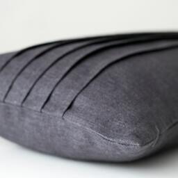 Lumbar Pillow Cover, Gray Long Lumbar, Ticking Lumbar Pillowcase, Cushion For Home Decor, Custom Size - thumbnail 2