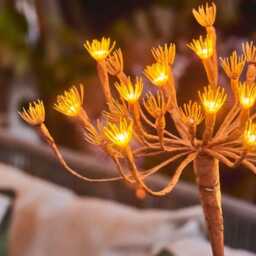Wild Fennel Solar Branch Lights Garden Decor With 30 Led Flowers