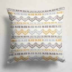 Yellow Grey Cushion Cover /Geometric Pillow Case/Flower Living Room Top /Decorative Case /Gift For Her /Cycling - thumbnail 3