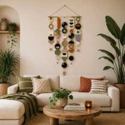 Etsy Design Awards 2022 Winning Piece - Geometric Artwork Minimal Home Decor Contemporary Wall Art Large Hanging Tapestry - thumbnail 3