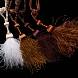 Feather Curtain Tieback Tassel - Luxury Drapery Tie Back Decorative Holdback Window Accessory 4 Colors - thumbnail 4