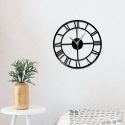 Roman Numberal Skeleton Style Acrylic Clock - Many Colours - Bespoke Shapes & Sizes Made - thumbnail 2