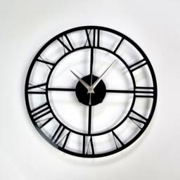 Roman Numberal Skeleton Style Acrylic Clock - Many Colours - Bespoke Shapes & Sizes Made - thumbnail 3