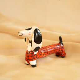 Ceramic Dachshund Lucky Dog Handcrafted Whimsical Decor - thumbnail 2