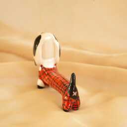 Ceramic Dachshund Lucky Dog Handcrafted Whimsical Decor - thumbnail 3