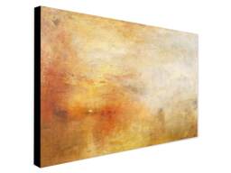 Sun Setting Over A Lake By J.m.w. Turner - Wrapped Framed Canvas Rolled Photo/Poster Print - thumbnail 1